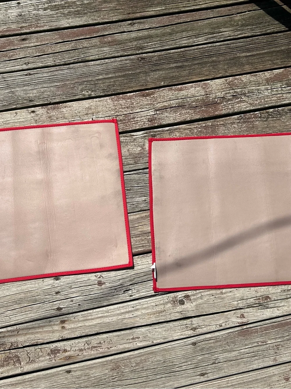 Source Unknown Red and Cream Holiday Door Mats - Festive Truck & Village Set